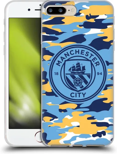 Vista 276 de Head Case Designs Funda de gel con licencia oficial del Manchester City Man City FC Blue Moon Badge Camou [protección de grado militar] compatible