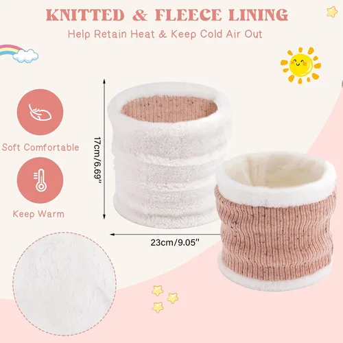 Vista 4 de Toddler Kids Winter Hats Gloves Scarfs Beanie Mittens Neck Warmer for 0 6 12 Months 1 2 3 4-8 Year Old Baby Girls Boys Gifts