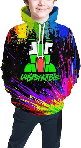 Vista 3 de Lyrwihn Youth Cartoon Novelty Hoodie Kids 3D Printed Game Hooded Sweatshirt Sports Hoodie