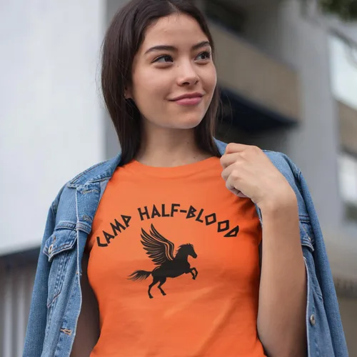 Vista 4 de shop4ever Camiseta Camp Half Blood Demigods para mujer