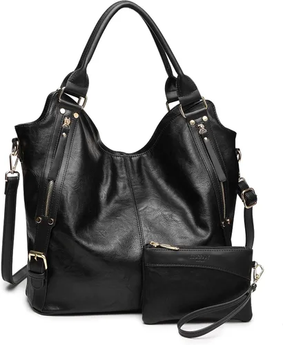 Vista 18 de Bolso tote para mujer, carteras de cuero PU, bolsos de hombro hobo de moda con correa de hombro ajustable