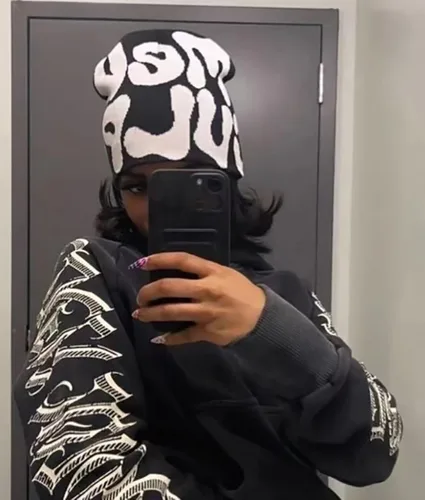 Vista 7 de HAILTH Y2K - Gorros de lana para mujer, gorro de punto acrílico para mujer, gorro de punto inalámbrico para invierno