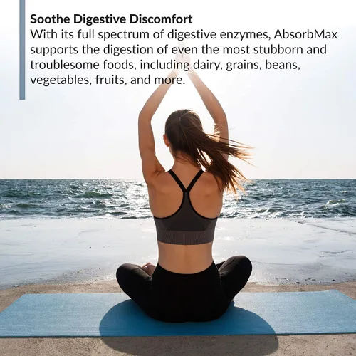 Vista 5 de BioTrust AbsorbMax - Mezcla de enzimas digestivas de amplio espectro, sin gluten, sin OMG, soporte digestivo para digestión de nutrientes, absorción