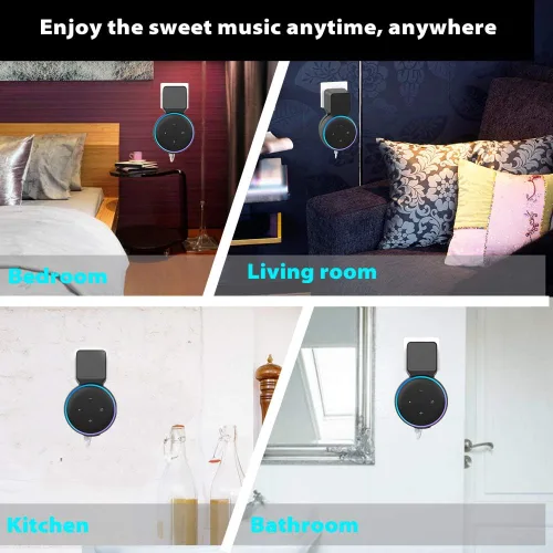 Vista 7 de Maxonar Soporte de pared Echo Dot, soporte para Echo Dot de 3ª generación, compatible con HomePod Mini, accesorios inteligentes para Echo Dot