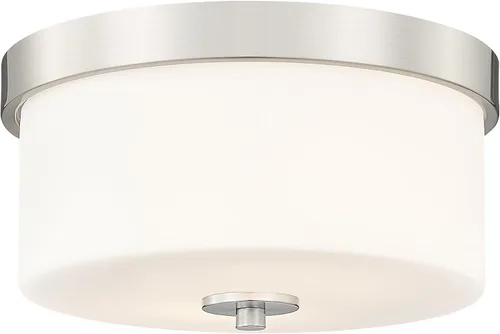 Vista 14 de Emak FM082-BN - Lámpara de techo de níquel cepillado de 2 luces, de 11 pulgadas, con pantalla de vidrio semillado para dormitorio, sala de estar