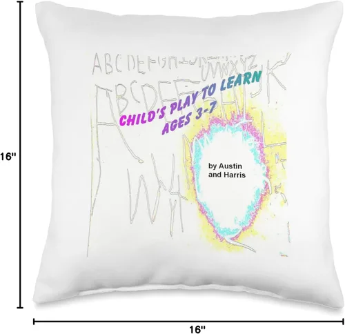 Vista 4 de Child's Play To Learn Austin Harris Austin and Harris - Almohada infantil de 3 a 7 años, 16 x 16 pulgadas, multicolor