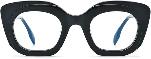 Vista 3 de HEPIDEM Marco de gafas de acetato en polvo para mujer, gafas ópticas ovaladas vintage