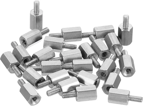 Vista 6 de PATIKIL M2x5mm+0.157 in Macho-Hembra Hex Standoff, paquete de 25 tornillos de separación de PCB de acero inoxidable para placas base, cajas