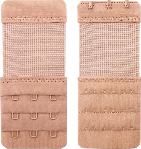Vista 5 de LeonHien Extensor de brasier para mujer, 2 ganchos, 3 ganchos, 4 ganchos, elástico, suave y cómodo, extensión de correa de brasier