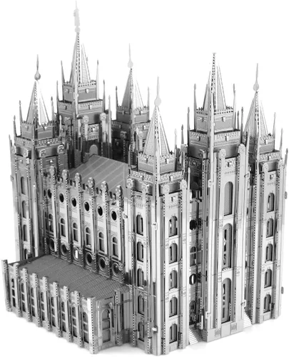 Vista 2 de Fascinations Metal Earth Premium Series Salt Lake City Temple 3D Kit de modelo de metal