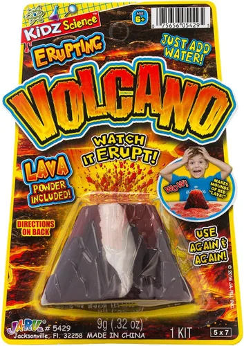 Vista 3 de 2Chill Pequeño juguete de volcán eruptivo (paquete de 12) Kit de ciencia de volcán para niños, juguete educativo STEM, juego de experimentos