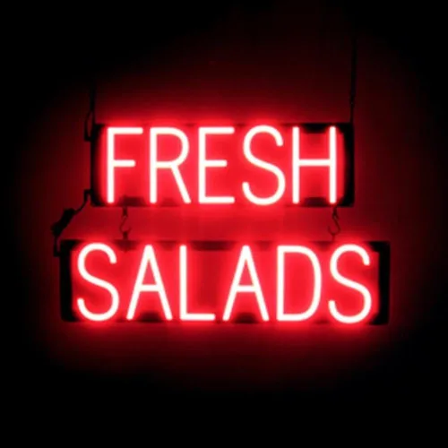 Vista 15 de SpellBrite DELI Sign Letrero relacionado con delicatessen con aspecto neón, fuente de luz LED azul 13.4 x 6.3 pulgadas