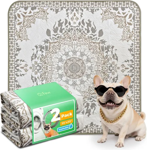 Vista 54 de FXW Almohadillas lavables para orina para perros, almohadillas para cachorros con súper absorbentes, diseñadas específicamente para jaulas de 24