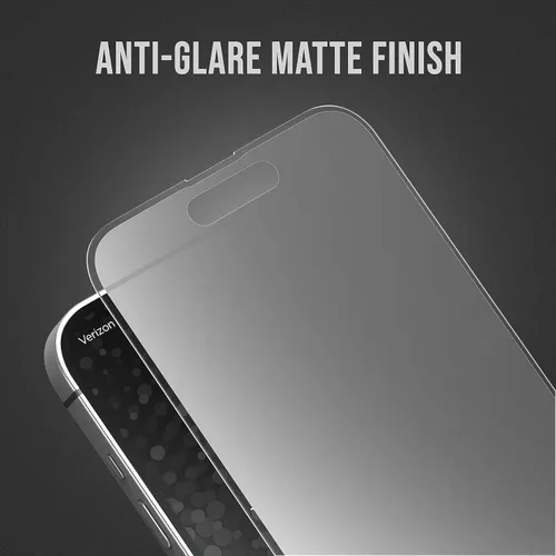 Vista 2 de magglass Protector de pantalla mate para iPhone 15 (2023), vidrio templado antirreflejos, huellas dactilares y aceite a prueba de manchas