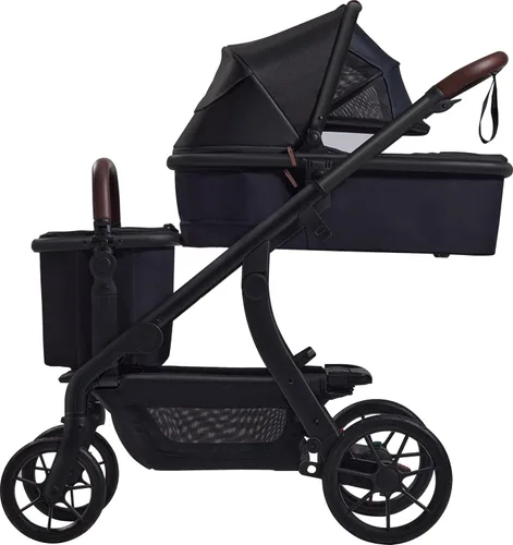 Vista 4 de Momcozy ChangeGo - Cesta de compras para cochecito solamente, almacenamiento expandible con cremallera
