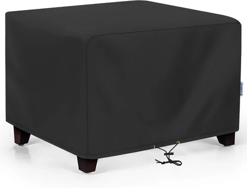 Vista 9 de SunPatio Funda otomana para exteriores, funda cuadrada impermeable para mesa de café, fundas para muebles de patio, protección para todo