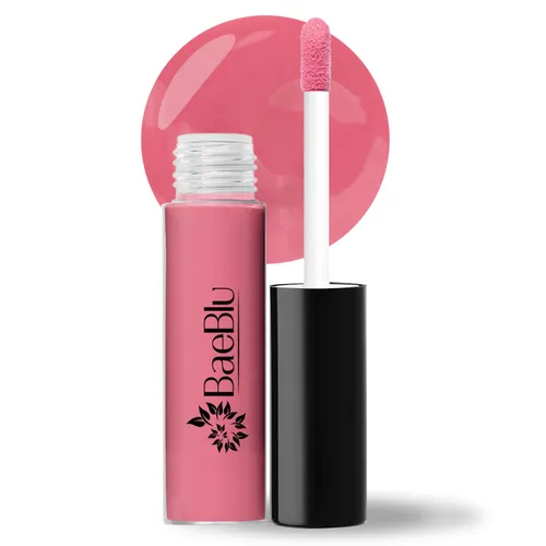 Vista 10 de BaeBlu Brillo de labios vegano orgánico, ingredientes hidratantes no tóxicos 100% naturales, ¿vino no?