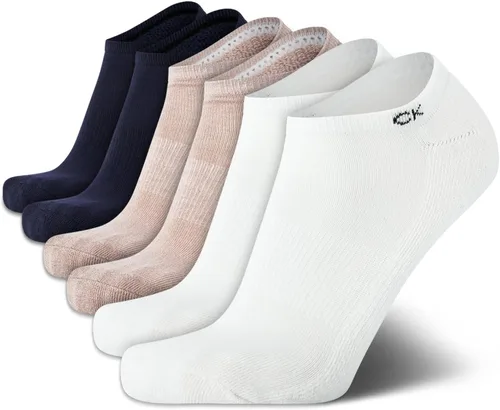 Vista 111 de Calvin Klein Calcetines para hombre, mezcla de algodón, acolchados, sin talla, forro de calcetines atléticos (6 unidades)