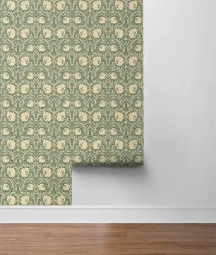 Vista 8 de NextWall - Papel pintado floral de pimpernel de pelar y pegar (Gardenia y Salvia)