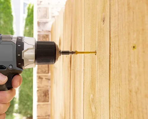 Vista 4 de Tornillos para madera #9 x 3 tornillos de rosca gruesa de 1 libra, cabeza plana estrella resistente a la oxidación con recubrimiento epoxi broca