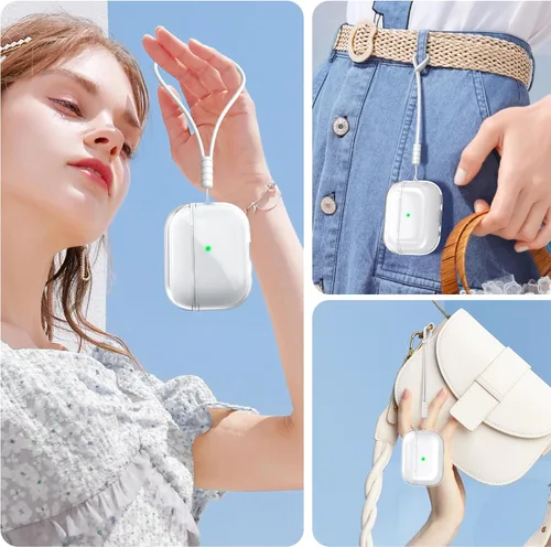 Vista 3 de Funda para Estuche de Airpods Pro de 2ª/1ª Generación, Compatible con Estuche de Airpods Pro de 2ª Gen Puerto de Carga USB C, Funda Suave