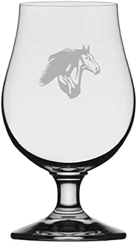 Vista 21 de Abaco Barb Body Horse - Vaso de cerveza Iona grabado (13.25 onzas)