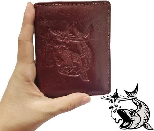 Vista 130 de Hombres Cool Eagle Wolf Caballo Totem Cuero Vaca Vertical Cartera Cremallera Multi-tarjeta Titular, Tótem de caballo, Minimalista