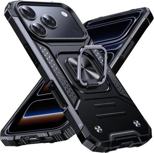 Vista 50 de Anqrp Funda resistente para iPhone 6/7/8/SE/SE2 con soporte de anillo mejorado y agarre, grado militar, a prueba de golpes, resistente y robusta