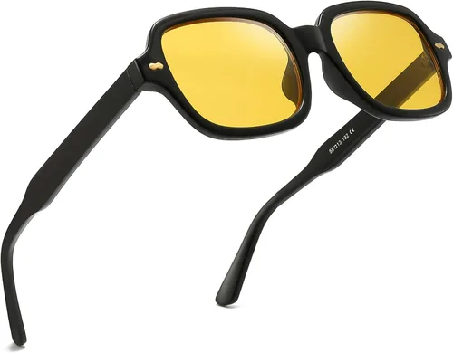 Vista 8 de Dollger Gafas de sol rectangulares retro para mujer gafas de sol cuadradas pequeñas protección UV 400 con marco tachonado