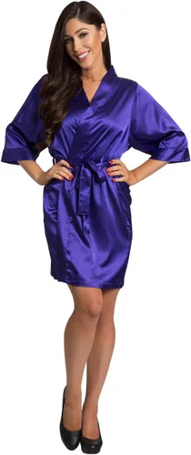 Vista 2 de Girl ExtraOrdinaire Bata de satén personalizada para mujer para novia y dama de honor