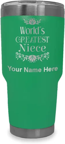 Vista 7 de LaserGram Vaso aislado al vacío de 20 onzas, con grabado personalizado incluido (negro)