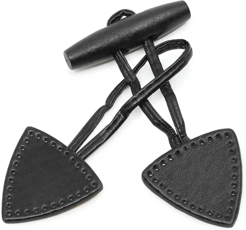 Vista 3 de Dritz 454-1 Palanca para coser, botón de madera oscura, negro