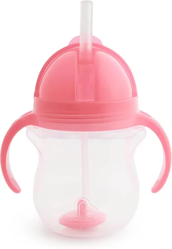 Vista 12 de Munchkin Any Angle Vaso Sippy para Niños Pequeños, Vaso con Pajita Lastrada a Prueba de Derrames con Asas de Transición para Bebés de 6 Meses en Azul