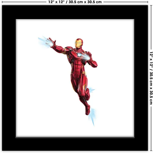Vista 7 de Trends International Gallery Pops Marvel Comics Avengers - Póster de pared de Iron Man, 12 x 12 pulgadas, versión enmarcada en negro Versión