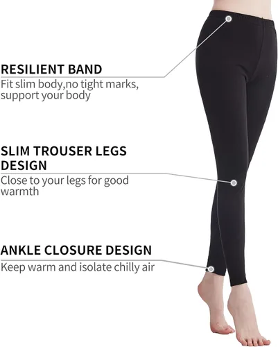 Vista 4 de Ropa interior térmica para mujer Long Johns conjuntos de ropa interior térmica para mujer, capa base ultra suave, regalos con caja