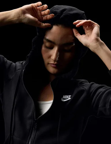 Vista 2 de Nike NSW - Sudadera de vellón con capucha y cremallera completa estilo Varsity para mujer