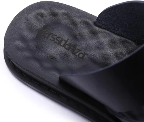 Vista 7 de Harssidanzar Sandalias para hombre, de secado rápido, para verano, con correas cruzadas, sandalias deslizantes, anillo para el dedo del pie