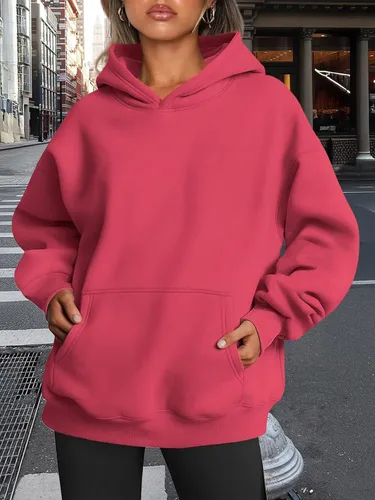 Vista 132 de Trendy Queen - Sudaderas extragrandes con capucha para mujer, suéteres de manga larga, sin botones, de vellón, de otoño, ropa de invierno