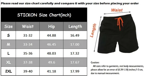 Vista 6 de Mens Swim Trunks Quick Dry Summer Beach Swim Shorts Board Shorts with Pockets