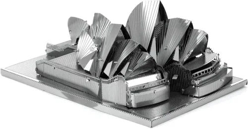 Vista 5 de Fascinations Metal Earth Sydney Opera House Building 3D Kit de modelo de metal