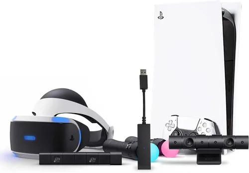 Vista 3 de PSVR Adaptador PS5 PS4 Cable adaptador de cámara, Play PS VR en PS5 Playstation 5, cable de conexión convertidor para PS4 PSVR a PS5 consola