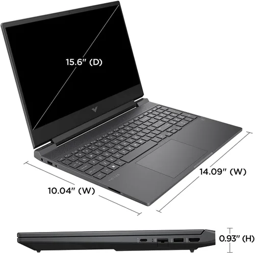 Vista 7 de HP Victus 15 - Laptop para juegos, pantalla FHD de 15.6 pulgadas de 144 Hz, AMD Ryzen 5 7535HS, 16 GB DDR5 RAM, SSD PCIe M.2 de 1 TB, NVIDIA GeForce
