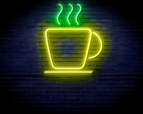 Vista 17 de ADVPRO Taza de café Tienda Flex Silicona LED Letrero de neón azul y rojo st16s33-fnu0041-br
