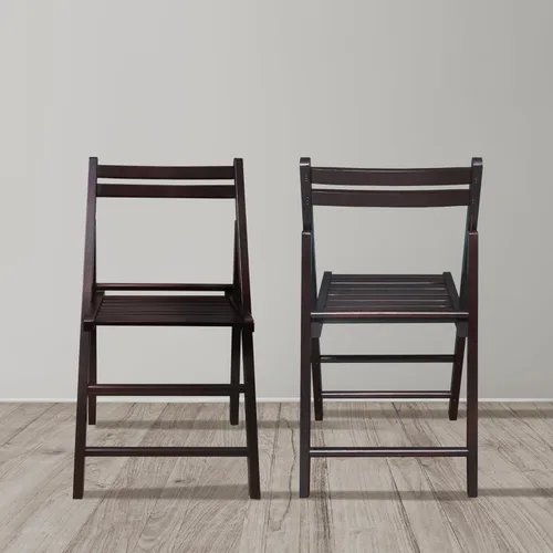 Vista 3 de Casual Home Juego de 2 sillas plegables de madera - Espresso