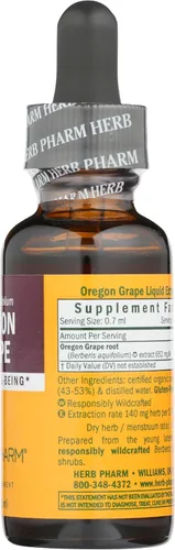 Vista 7 de Herb Pharm Extracto líquido de raíz de uva de Oregon - 1 onza