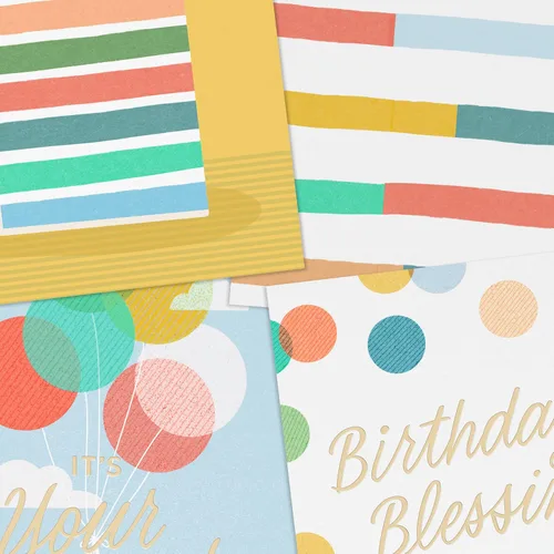 Vista 8 de Hallmark Tarjetas de cumpleaños con sobres, paquete surtido de 12 (Bendiciones)