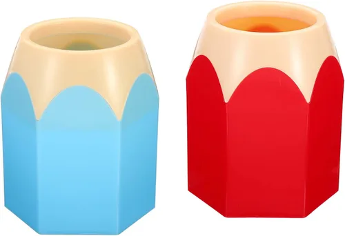 Vista 7 de PATIKIL Portalápices, paquete de 2 soportes para bolígrafos para escritorio, bonito soporte de plástico para lápices, organizador de tazas