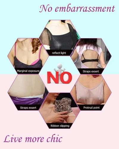 Vista 9 de Cubiertas de pezón de levantamiento de pétalos de pecho, adhesivo reutilizable, brasier invisible de silicona, alas de elevación para mujeres