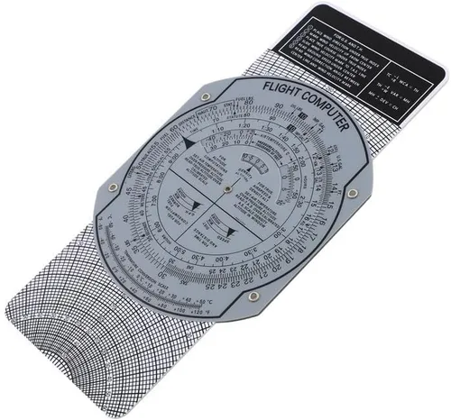 Vista 8 de E6B Flight Computer Plastic Aviation for plotter Tool Transparent ABS Flight Ruler for Pilot Training Aviation Slide Rule E6B Calculator for