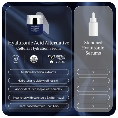 Vista 7 de Suero de hidratación celular – Alternativa al ácido hialurónico – Suero para la piel facial para hidratar – para mujeres y hombres – Con hamamelis